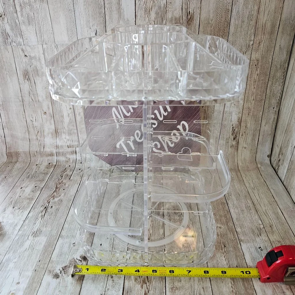 Rotating Clear Acrylic Makeup Organizer